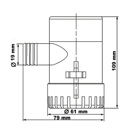 Trem pompa ad immersione Volts 12 Portata Flow rate GPH 360