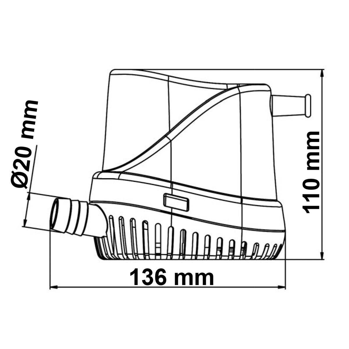 Tmc Submersible pump Volts 12Lt./h 1890