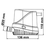 Tmc Submersible pump Volts 12Lt./h 1890