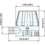 Tmc Pompa ad immersione Tipo Attwood 900 GPH Volts 12