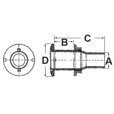 Trem Scarico a amare e ombrinaliFiletto Threading d. mm 47