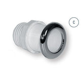 Trem Boccola di scarico acqua diametro interno 42 mm con flangia Aisi 316 lunghezza 85 mm con portagomma