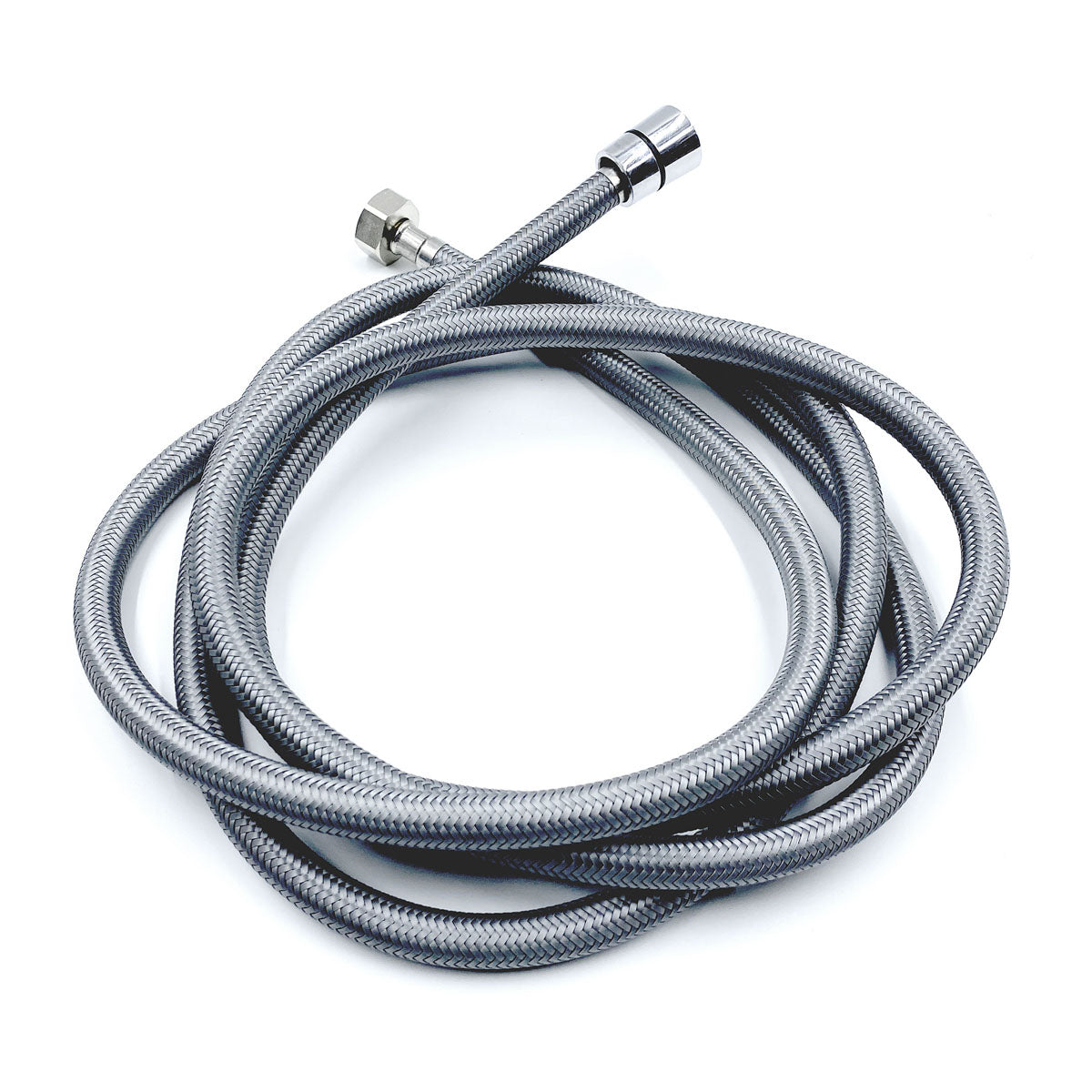 Duschschlauch aus aquagrauem Nylongewebe, 4 m lang