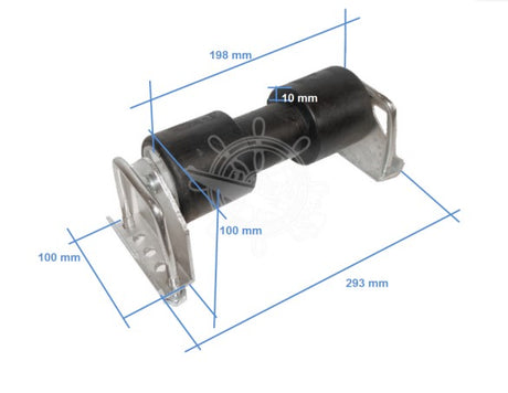 Osculati Zentralrolle mit Ellebi-Halterung 02.040.75