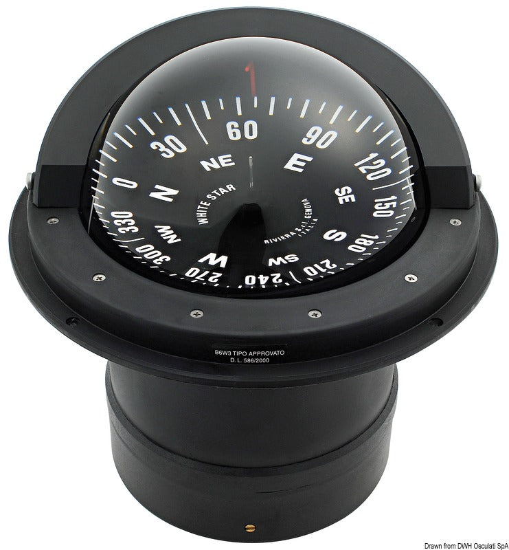 Riviera Compass B6/W3 6" Negro/Rosa Negra