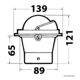 Riviera 3-Zoll-Kompass mit Deckel