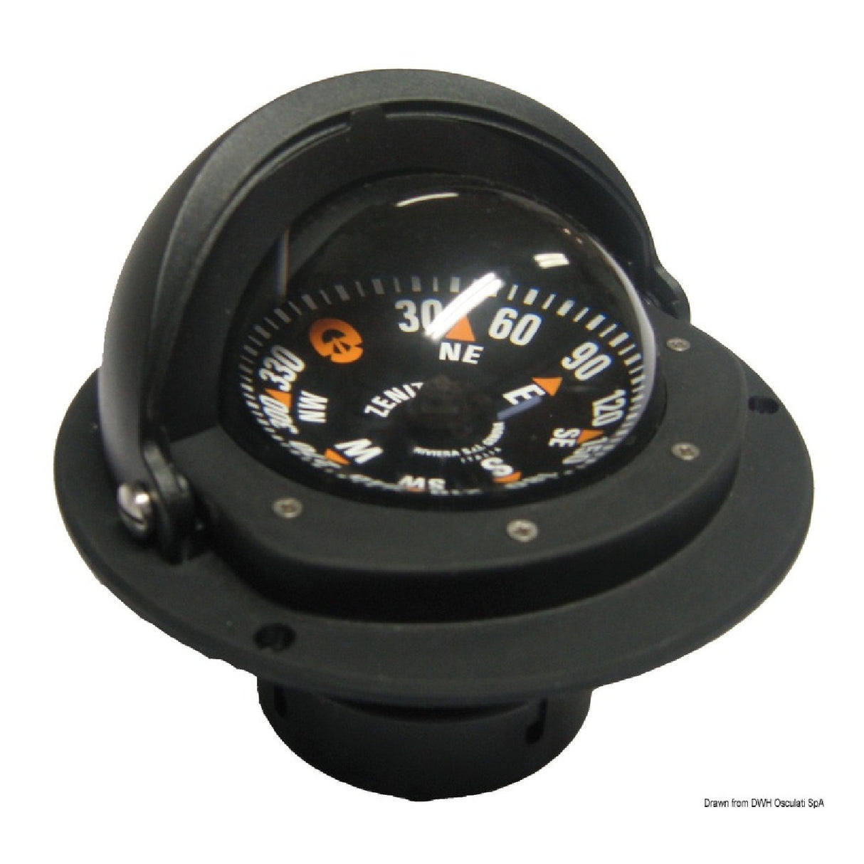 Riviera 3-Zoll-Kompass mit Deckel