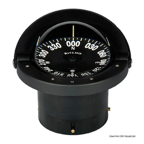 Ritchie Navigation Wheelmark Kompass 4 1/2 Zoll Schwarz/Schwarz