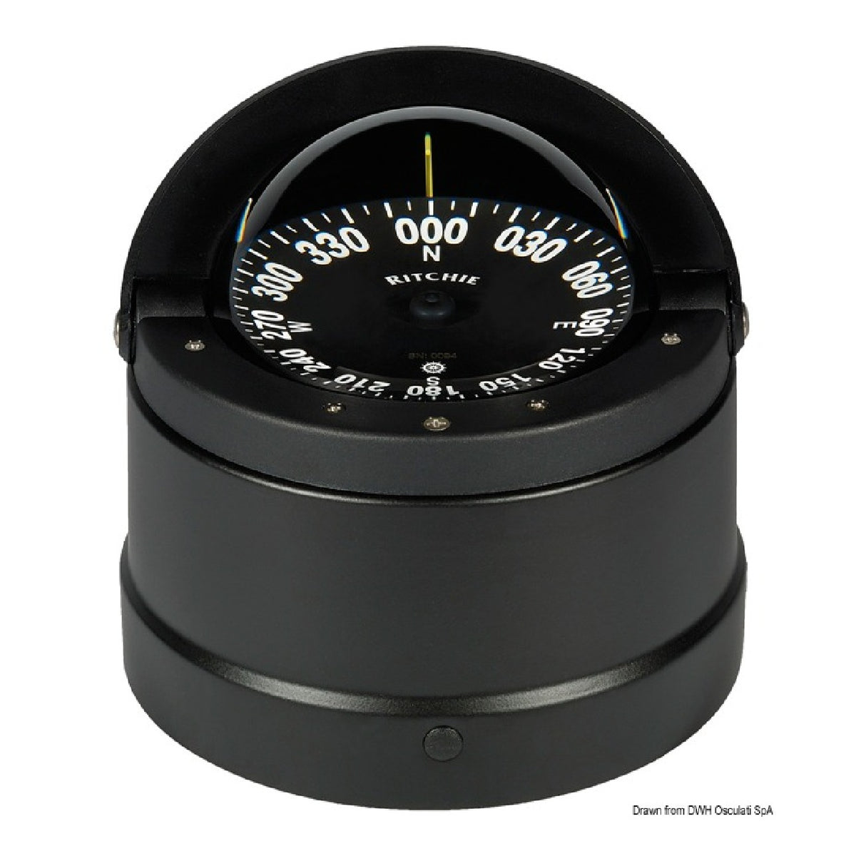 Ritchie Navigation Wheelmark Kompass 4 1/2 Zoll Schwarz/Schwarz