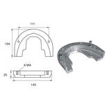 Fonp Anodo per motori Bombardier ( Johnson-Evinrude-OMC)