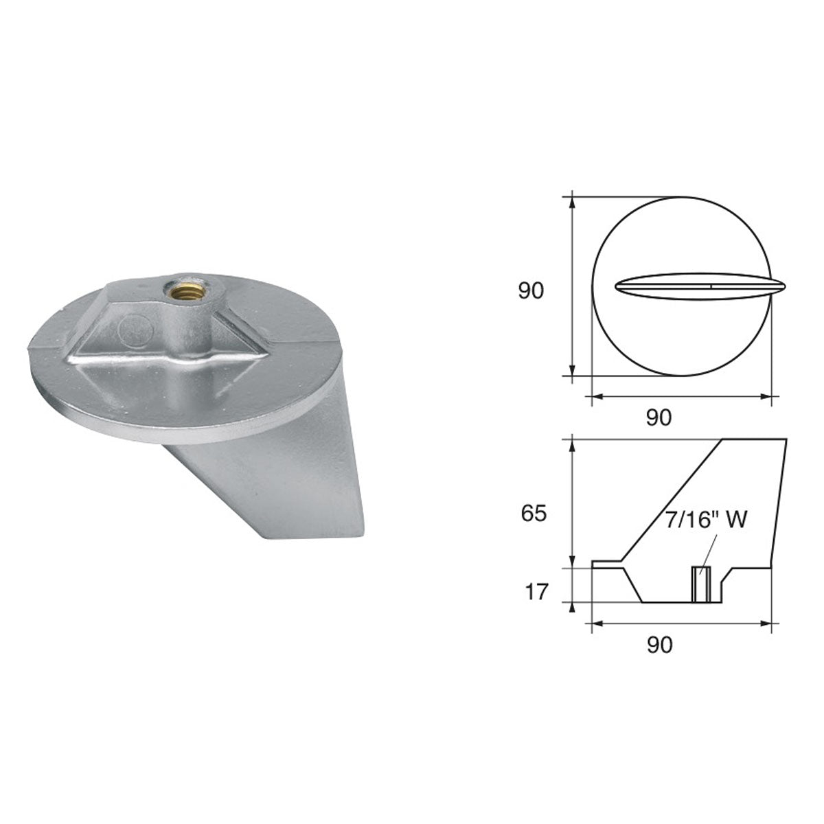 Fonp Anodo per motori Mercury Mercruiser