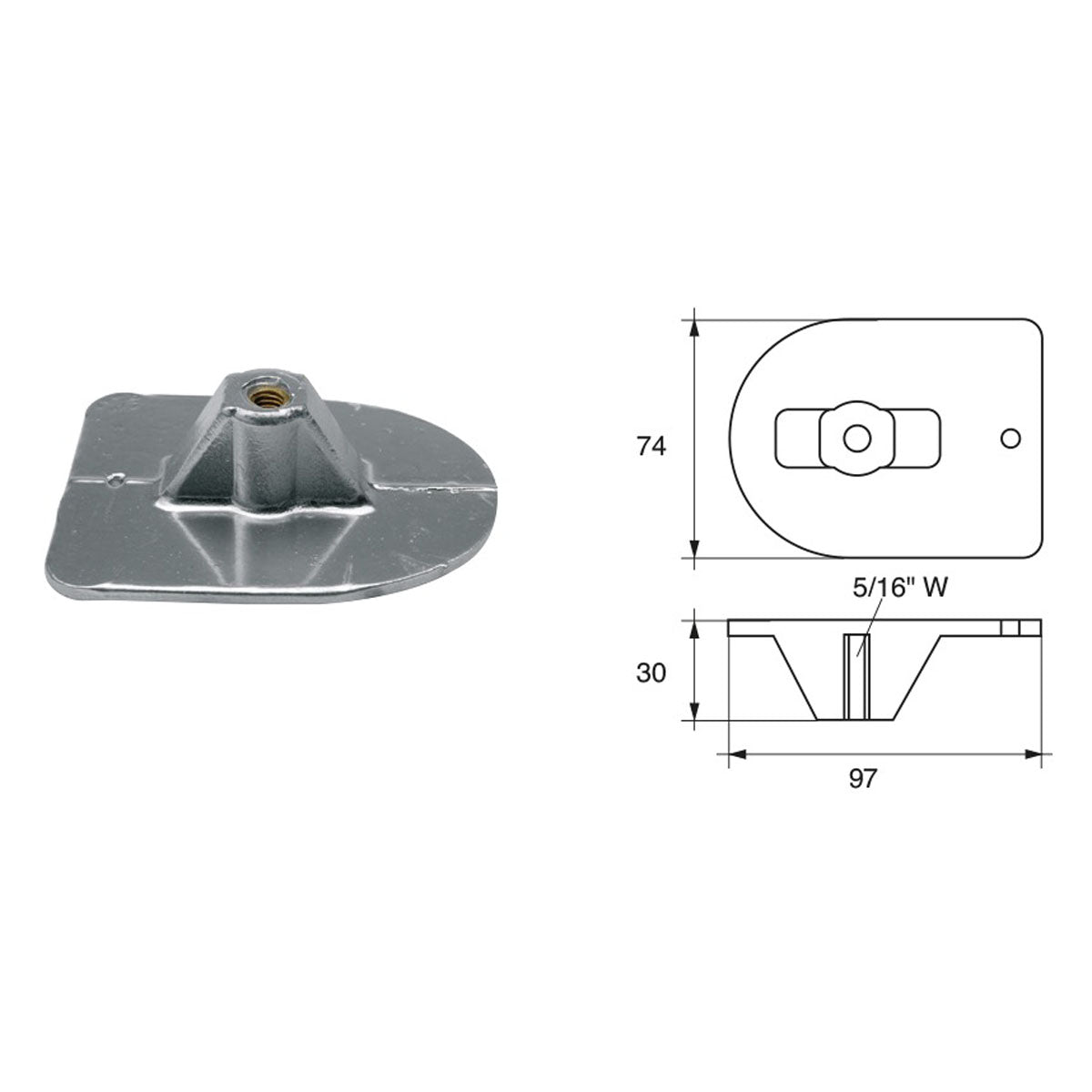 Ánodo Fonp para motores Mercury - Mercruiser artículo: POLIPODIUM ME003