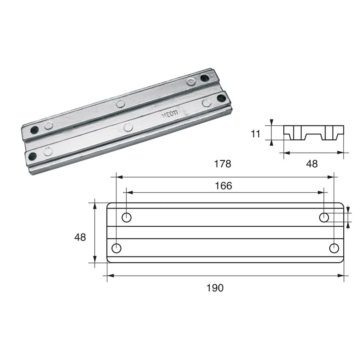 Fonp Anodo per motori Mercury Mercruiser