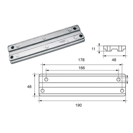 Fonp Anodo per motori Mercury Mercruiser