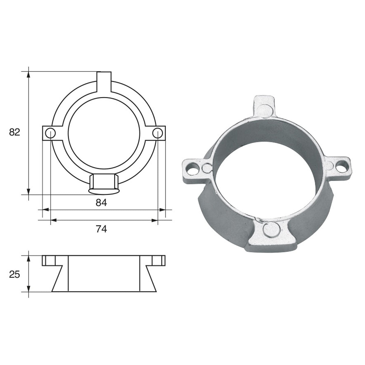 Fonp Anodo per motori Mercury Mercruiser