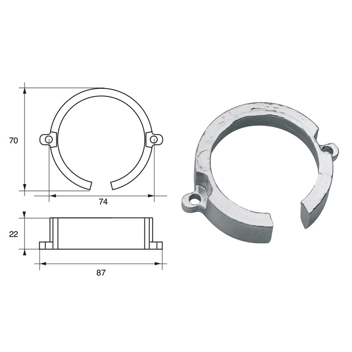 Fonp Anodo per motori Mercury Mercruiser