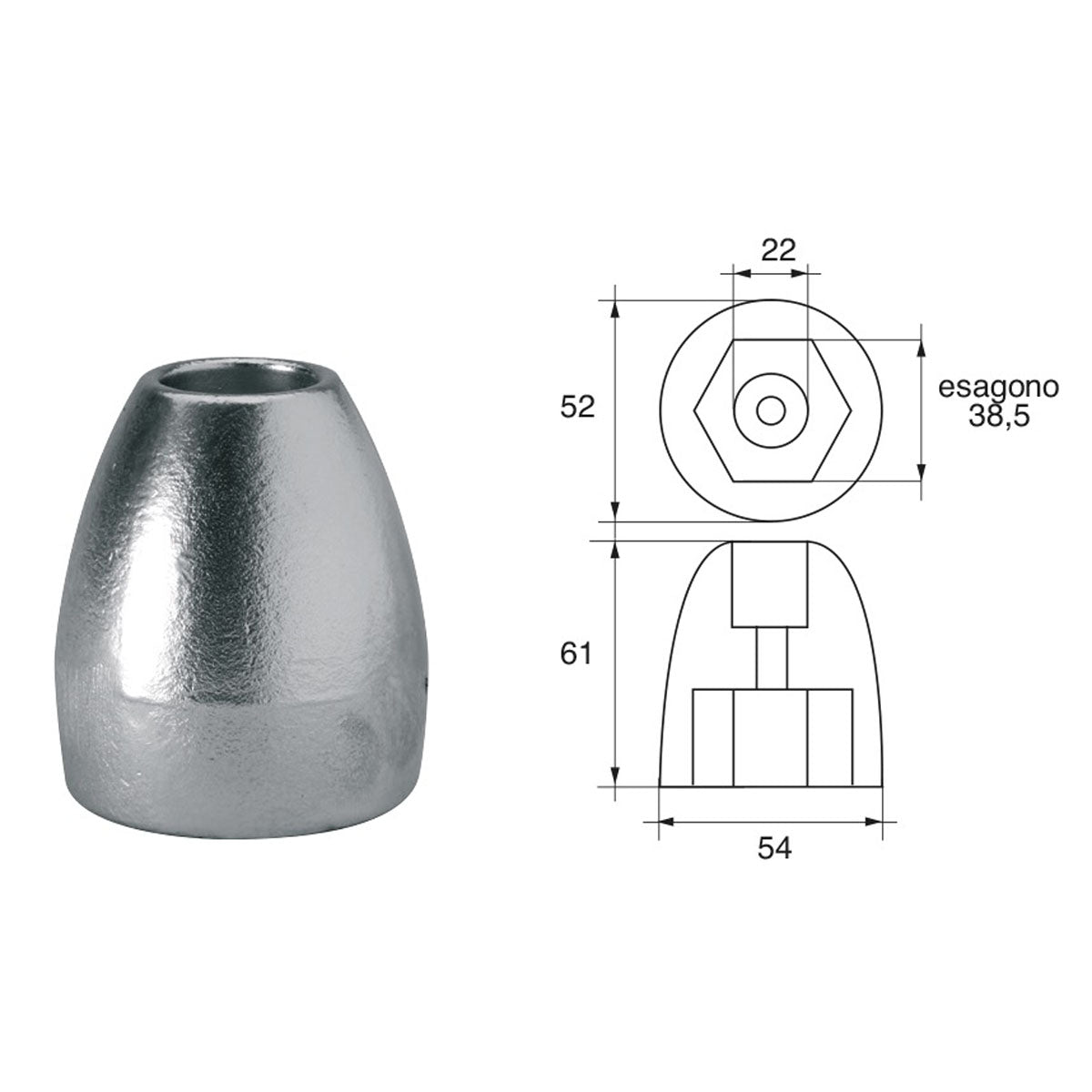 Fonp Anodo per motori Mercury Mercruiser