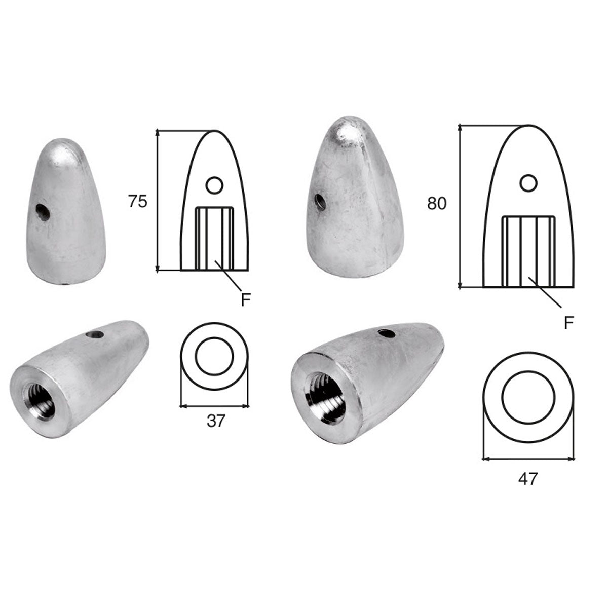 Fonp-Anode für Volvo-Penta-Motoren