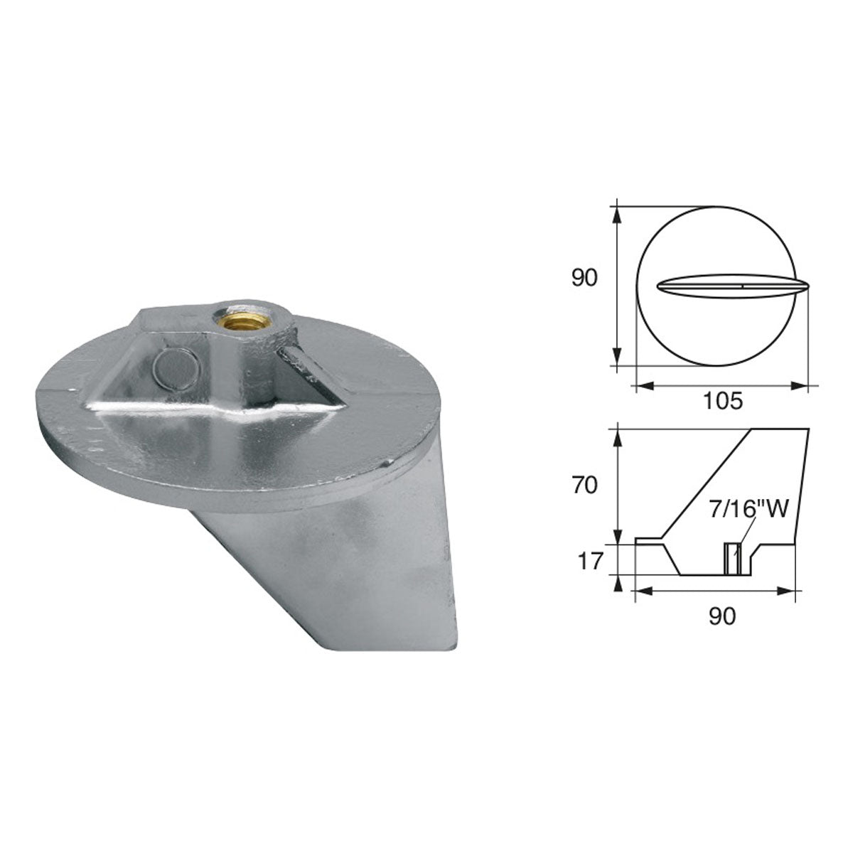 Fonp Anodo per motori Yamaha-Mariner