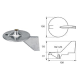 Fonp Anodo per motori Yamaha-Mariner