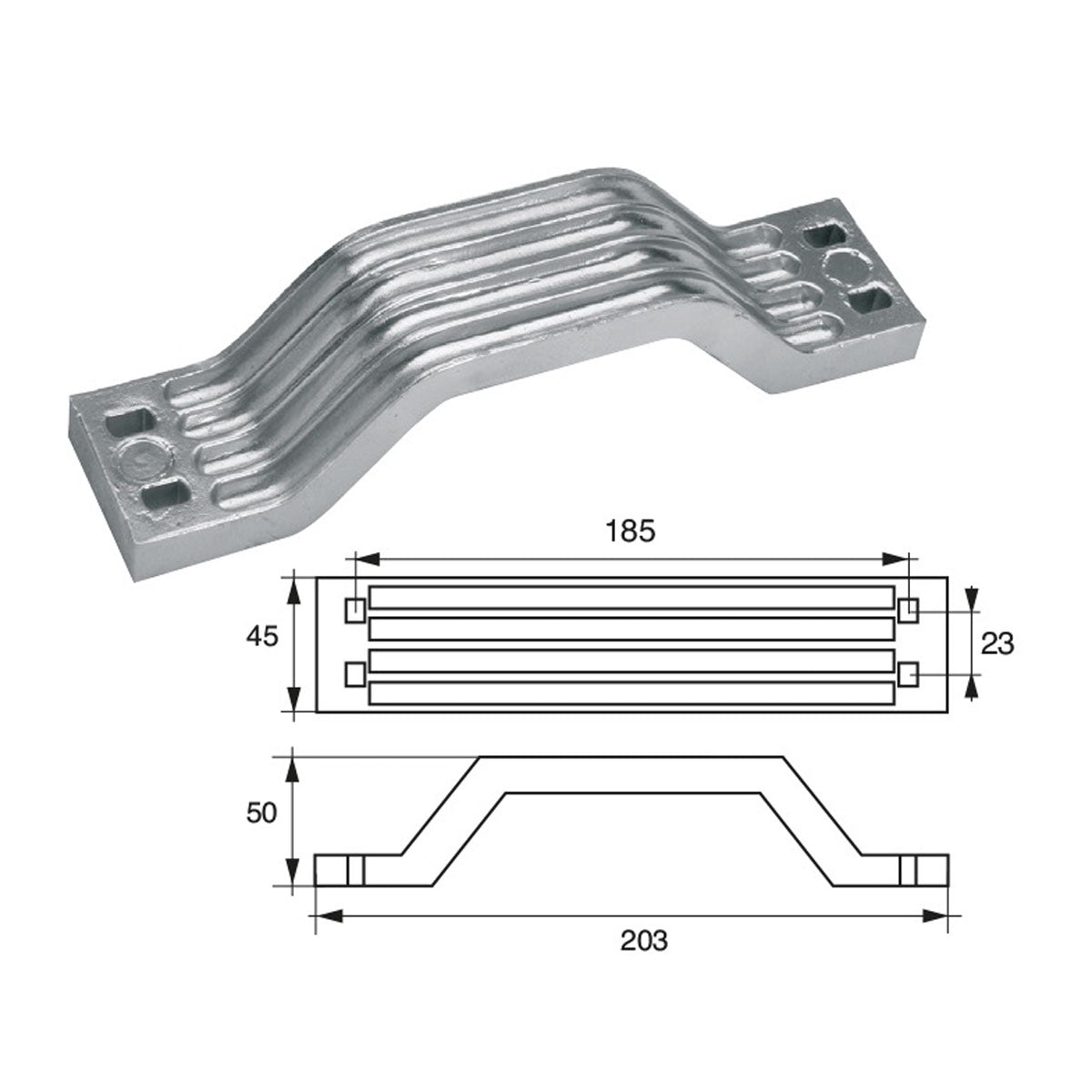 Fonp Anodo per motori Yamaha-Mariner