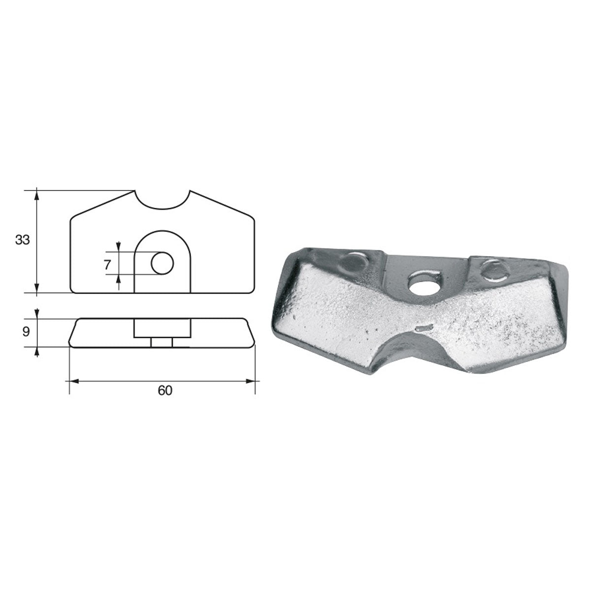 Fonp Anodo per motori Yamaha-Mariner art. POLIPODIO YA017