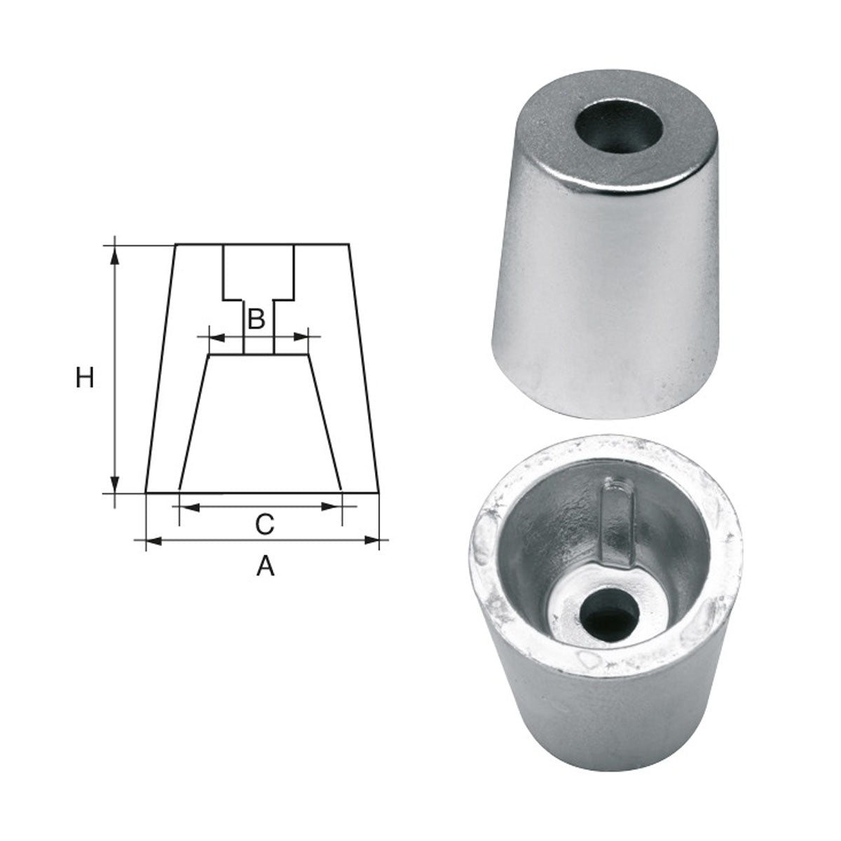 Trem Ogive with conical root graft