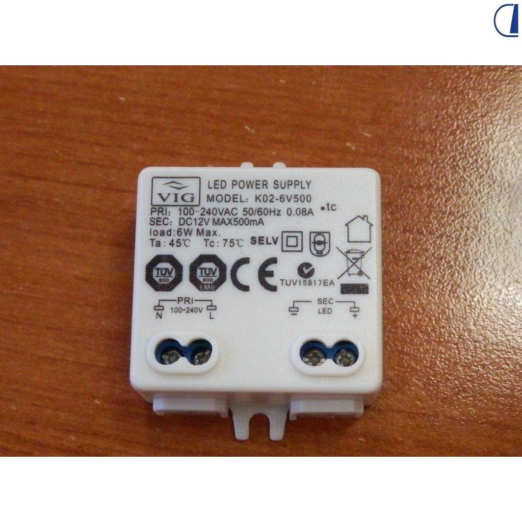 Alimentatore LED 230V/12V per faretti da 6x1W