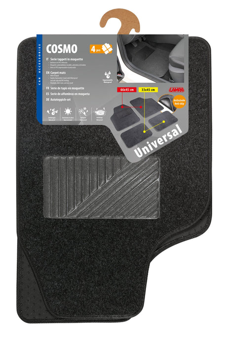 Lampa Cosmo, serie tappeti in moquette universali, 4 pz - Antracite 25101