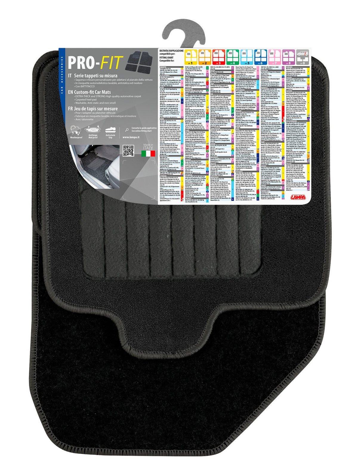 Lampa Pro-Fit, serie tappeti su misura - PF-8 - Nero 25158