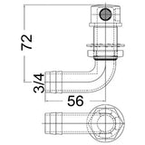 Trem Sfiato carburante in acciaio inox lucidato a specchio