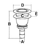 Trem Sfiato carburante in acciaio inox a filo A mm 16 B mm 76