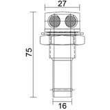 Trem Kraftstoffentlüftung aus hochglanzpoliertem Edelstahl