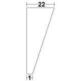 Trem Knurled plastic stern protector plate White dimensions mm 420x340
