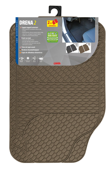 Lampa Drena 2, coppia tappeti anteriori universali - Beige 26509