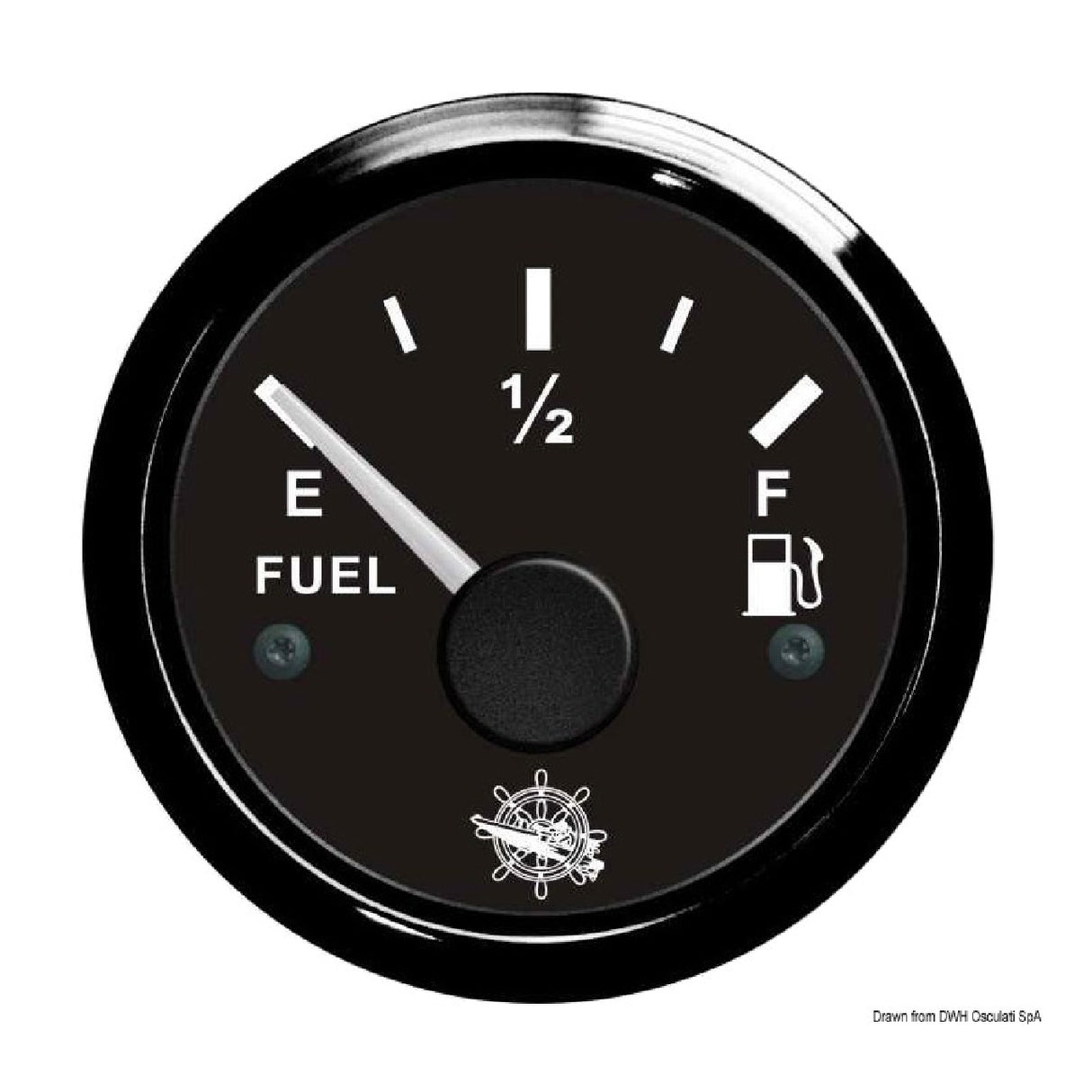 Indicador de combustible Osculati 240/33 ohm negro/negro 27.320.01