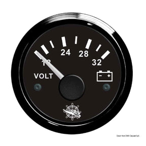 Osculati Voltmetro 18/32 V nero/nera 27.320.15 - AmerigoStore