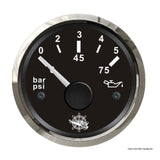 Indicador de presión de aceite Osculati 0/5 bar negro/brillante 27.321.10
