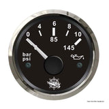 Indicador de presión de aceite Osculati 0/10 bar negro/brillante 27.321.11