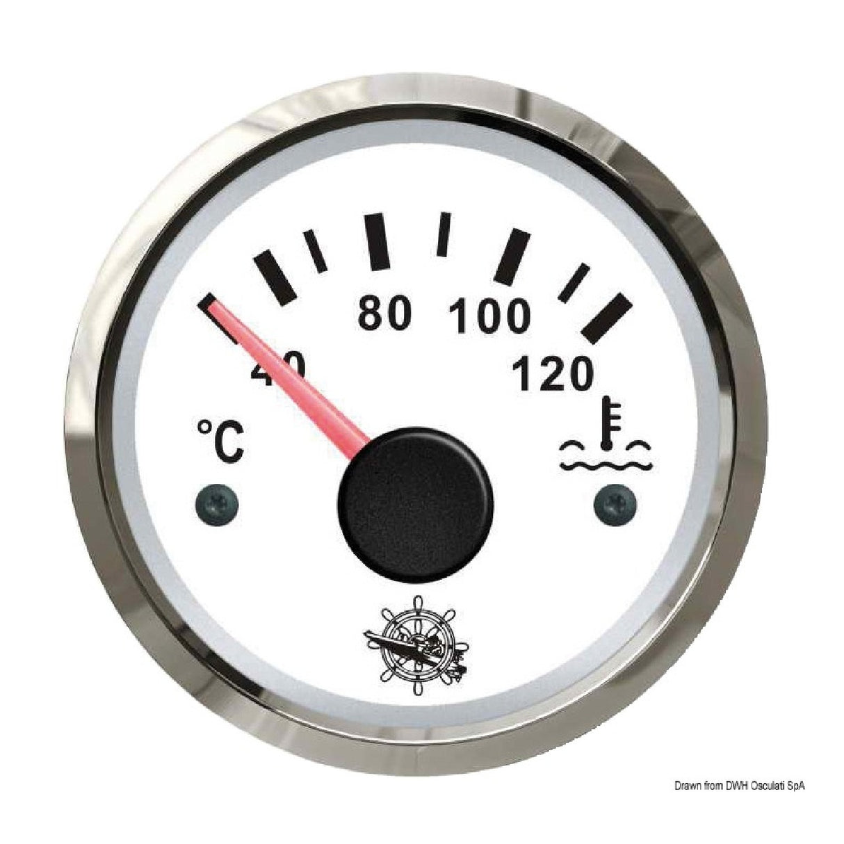 Osculati Indicatore temperatura acqua 40/120 bianco/lucida 27.322.08