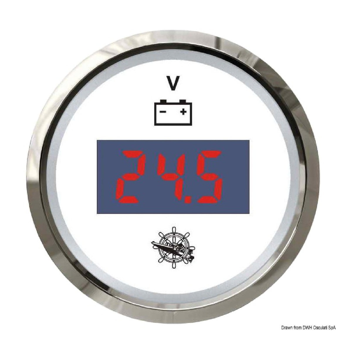 Osculati Digital Voltmeter 8/32 V weiß/glänzend 27.322.40