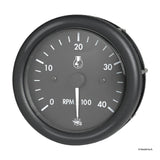 Tacómetro diésel Osculati Black 12/24 V con contador de horas 27.420.05