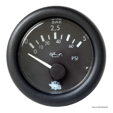 Osculati Pressione olio GUARDIAN 5-10 Bar Nero 12 V 27.429.01