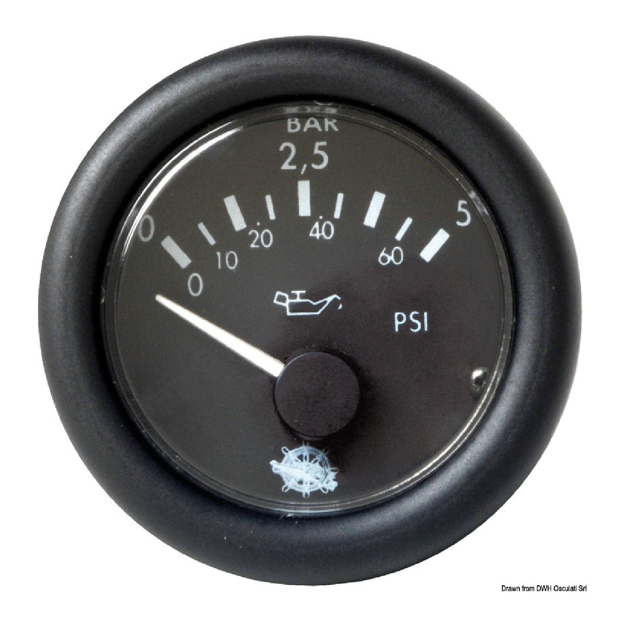 Osculati Presión de aceite GUARDIAN 5-10 Bar Negro 24 V 27.430.01