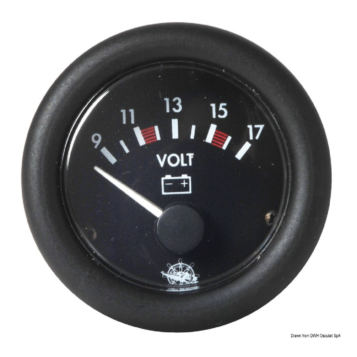 Voltímetro Osculati GUARDIAN 10-16-20-32 V Negro 27.433.01