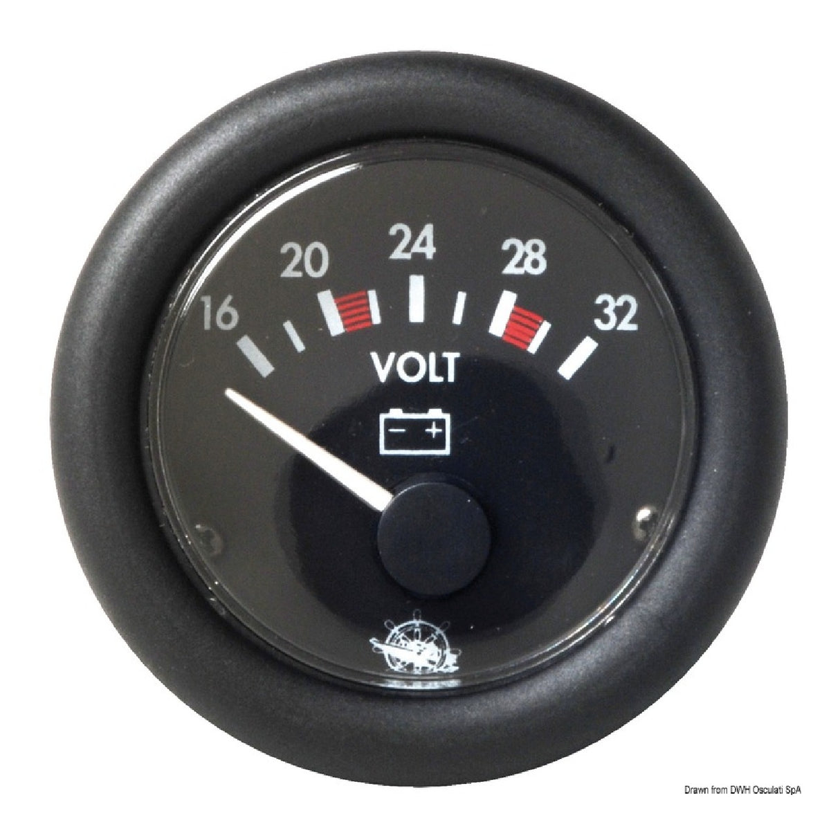 Voltímetro Osculati GUARDIAN 10-16-20-32 V Negro 27.433.01