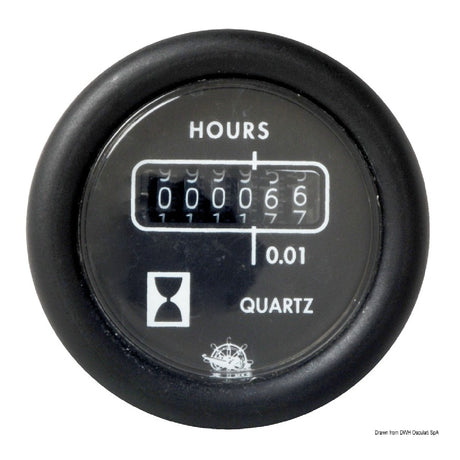 Contador de horas Osculati GUARDIAN 12/24 V Negro 27.434.01