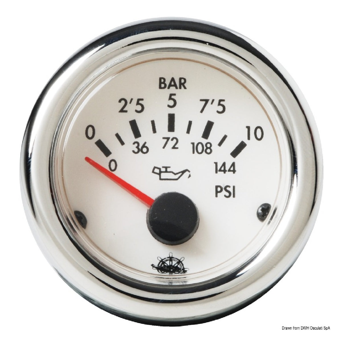 Osculati Oil pressure GUARDIAN 0-5-10 Bar 12 V 27.529.01