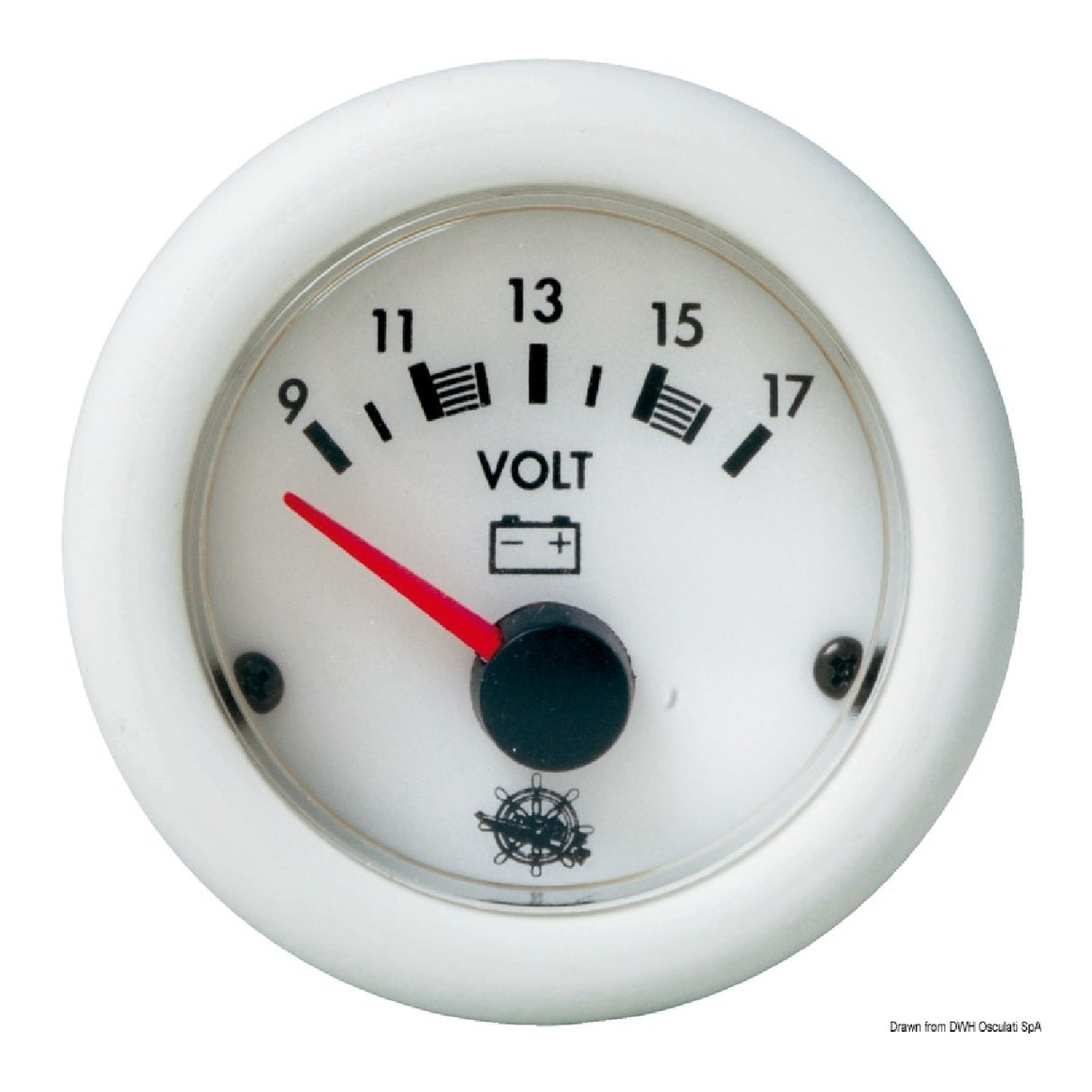 Osculati GUARDIAN Voltmeter 10-16-20-32 V Weiß 27.533.01