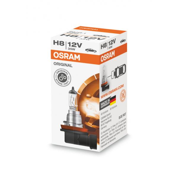 Bombilla Osram 12V Línea Original - H8 - 35W - PGJ19-1 - 1 ud - Caja 